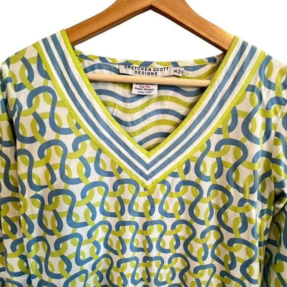 Gretchen Scott Womens Tunic Coverup Top Size S Beachy Resort Vacation Coastal - Picture 2 of 9